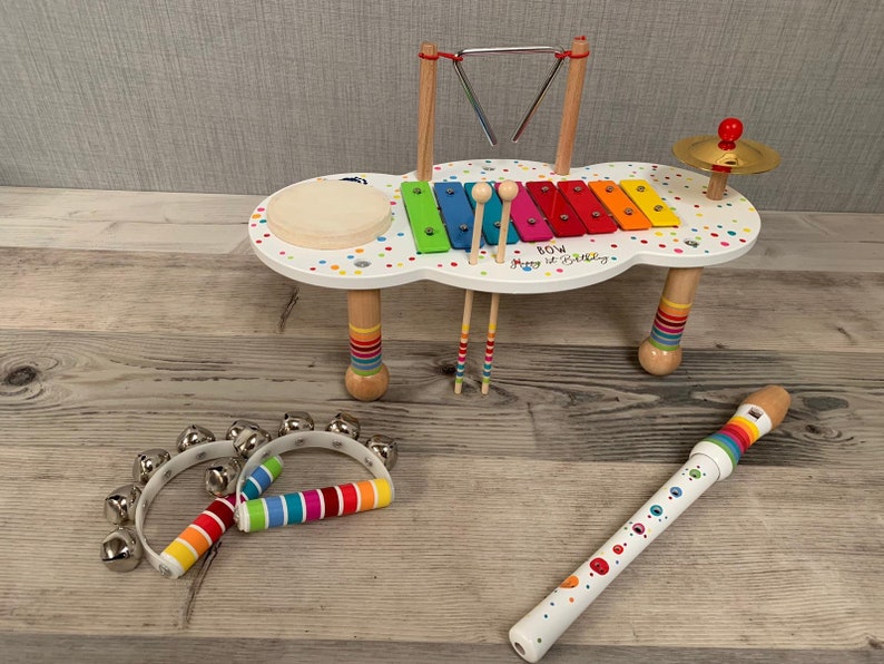 Personalised music table for children wooden toy gift for kids children's toy Christmas gift image 2