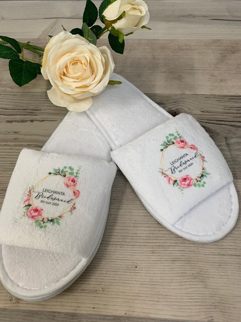 personalised wedding slippers