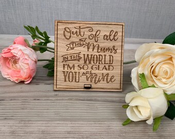 Heart Mum Plaque – Novelty Mother’s Day Gift From Fabiolous 3D Prints – UK Made