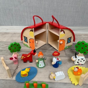 Personalised farm house wooden toys wooden play set personalised toys image 7