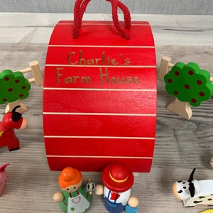 Personalised farm house wooden toys wooden play set personalised toys image 6