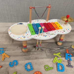 Personalised music table for children wooden toy gift for kids children's toy Christmas gift image 3