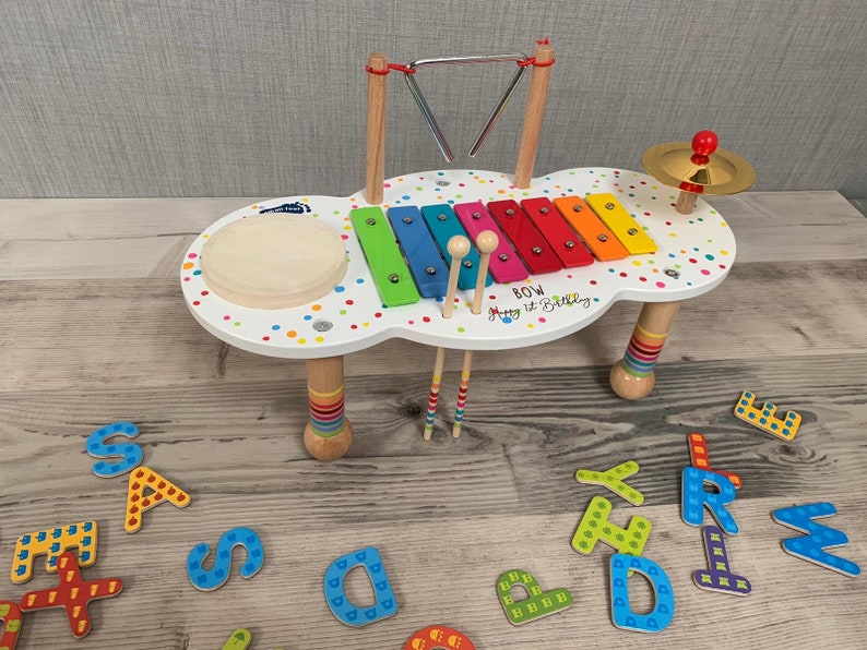 Personalised music table for children wooden toy gift for kids children's toy Christmas gift image 3