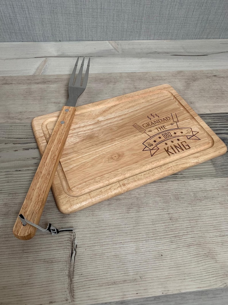 Personalised Wooden Chopping Board Barbecue King BBQ Gift Etsy Australia