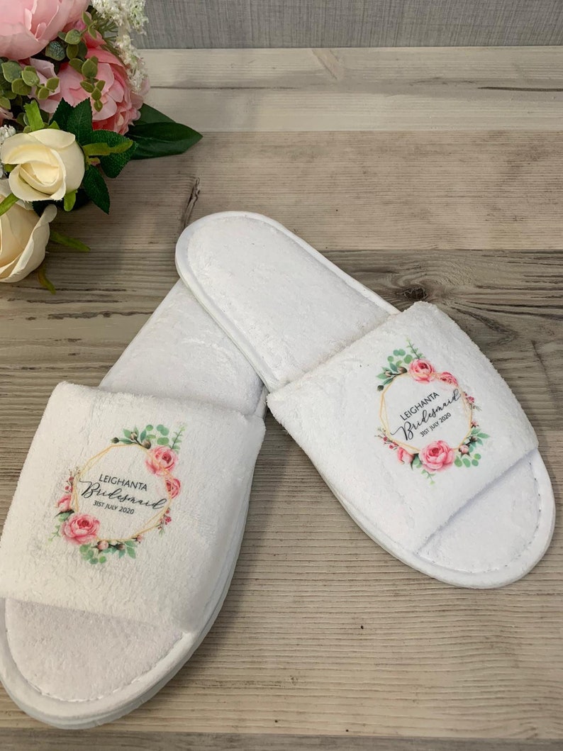 personalised wedding slippers