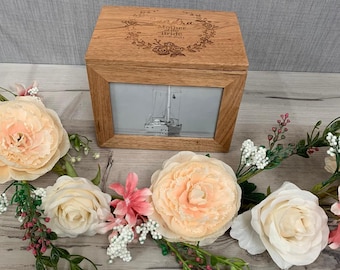 Personalised Photo Wooden Keepsake Box - Wedding Anniversary Gift - Memory Box - Mr and Mrs-Mr and Mr-Mrs and Mrs - Newlywed Gift