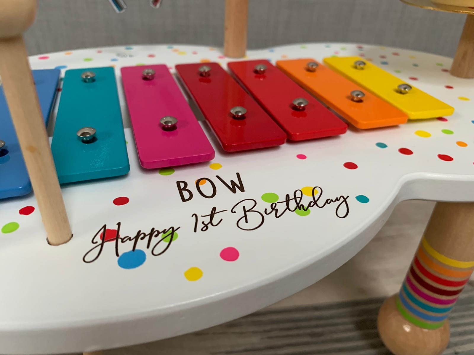 Personalised wooden hotsell music table