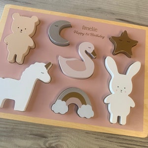 Unicorn Wooden Personalised Puzzle Toddler Gifts Wooden Toys Children's Toys image 6