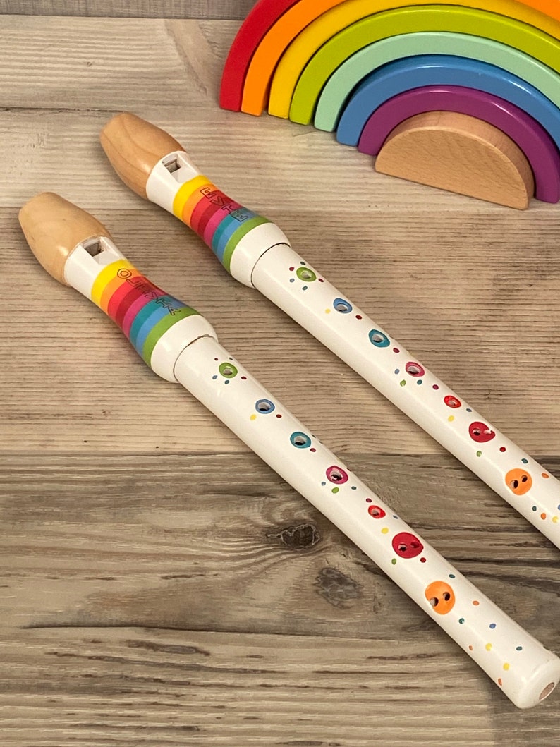 Personalised wooden flute/recorder gift for her/him CE Etsy