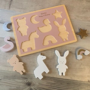 Unicorn Wooden Personalised Puzzle Toddler Gifts Wooden Toys Children's Toys image 3