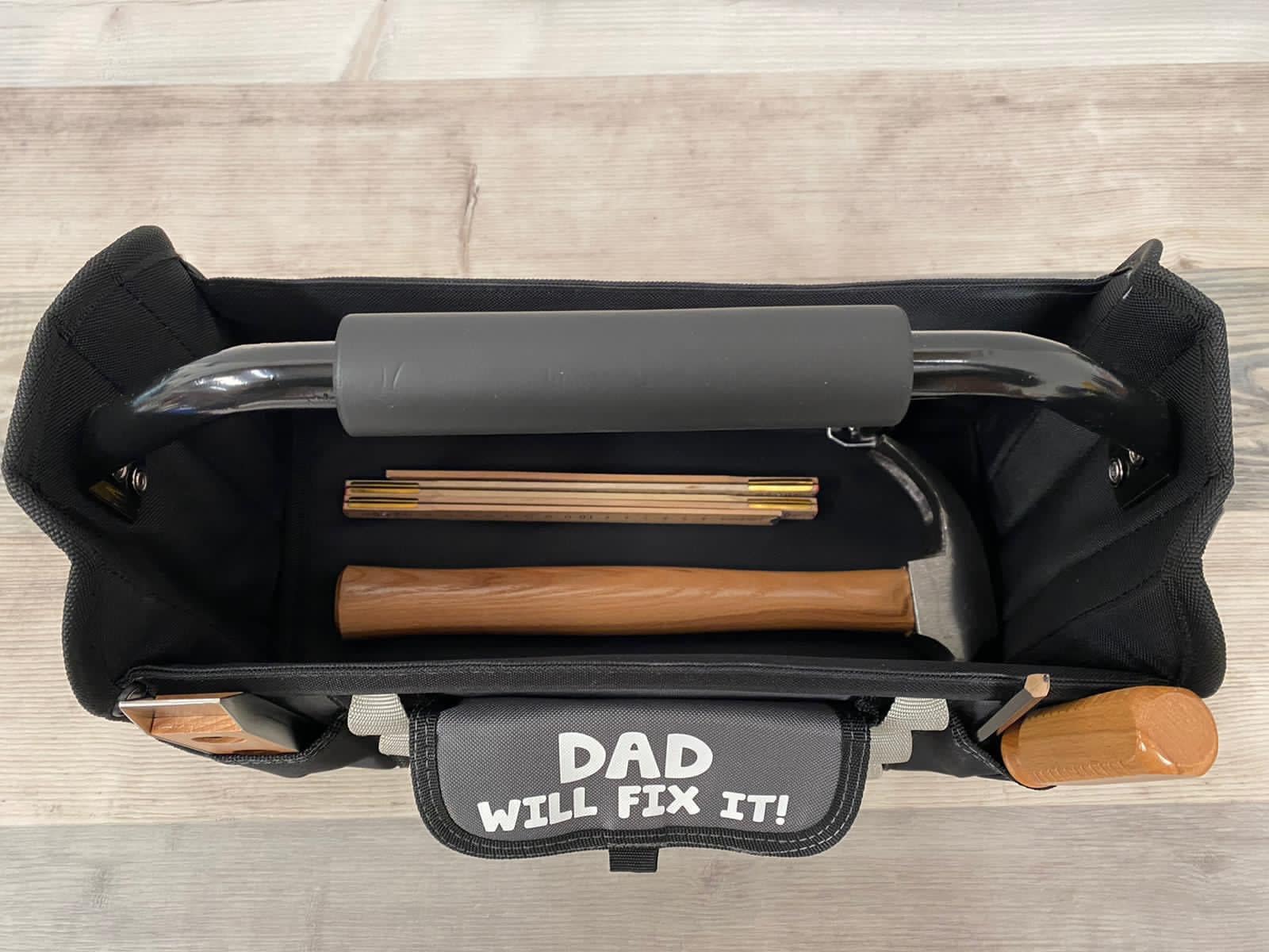 Personalisierte Werkzeugtasche - Werkzeughalter - Tragbare Werkzeugaufbewahrung - Vatertagsgeschenk - Geschenk für Papa und Opa - Geschenk für Heimwerker