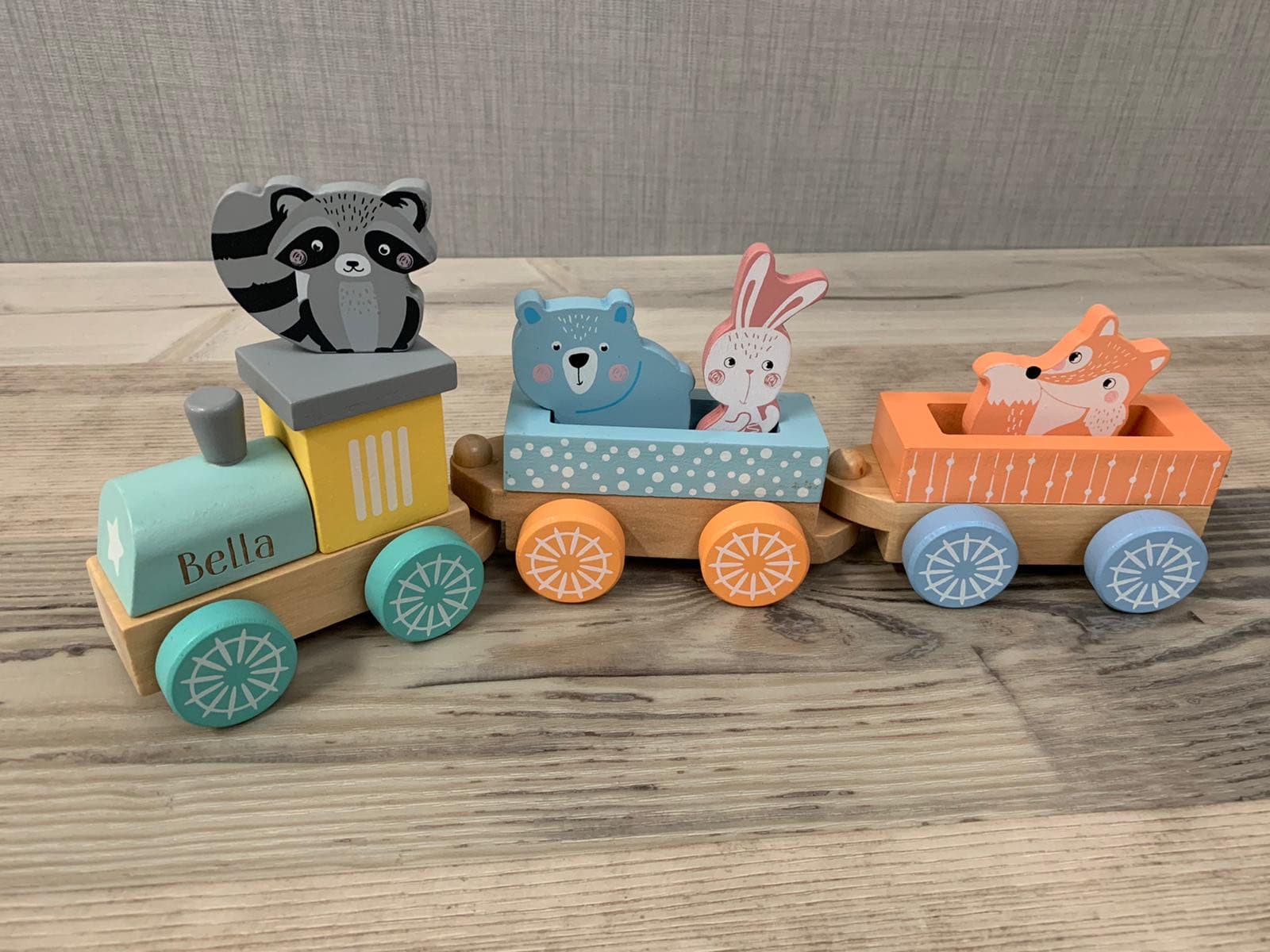 Personalised Wooden Train and Animal Friends Unisex Toys - Etsy Personalised Wooden Train and Animal Friends Unisex Toys - Etsy