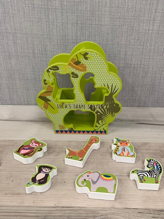 wooden animal shape sorter