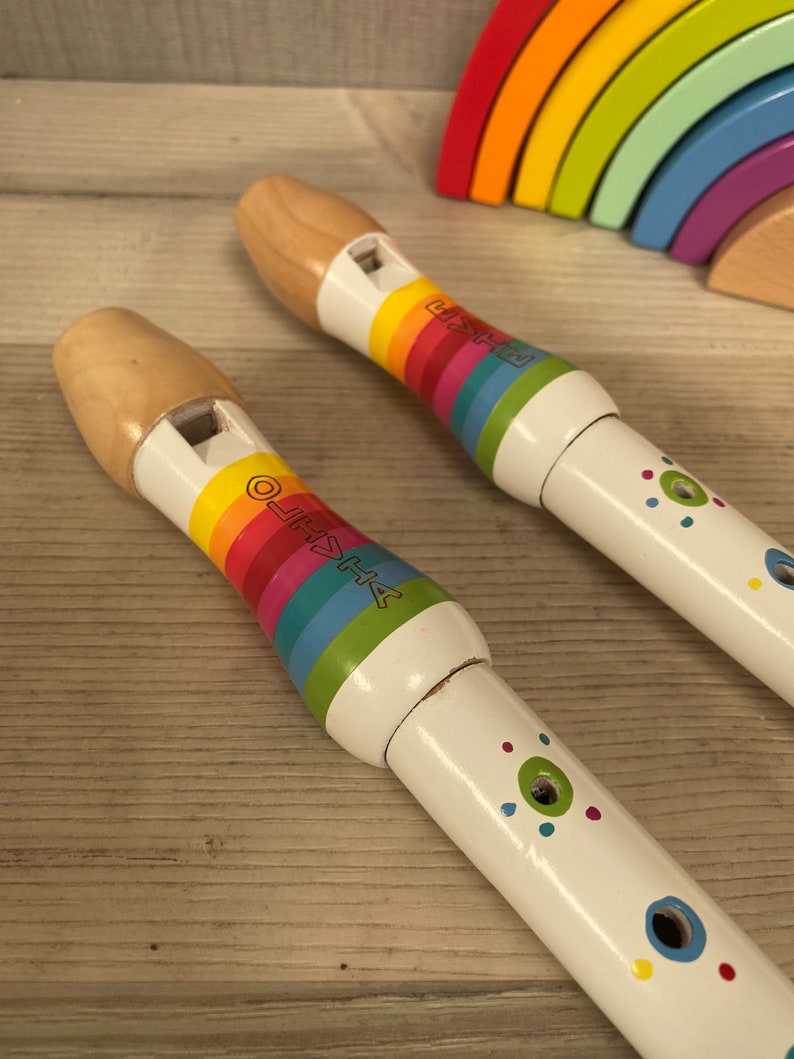 Personalised wooden flute/recorder gift for her/him CE Etsy