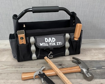 Personalised Tool Bag - Tool Holder - Portable Tool Storage - Fathers Day Gift - Dad Grandad Gift - Handyman Gift - DIY