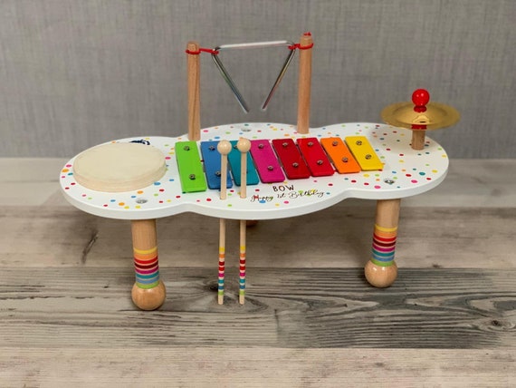 wooden music table baby