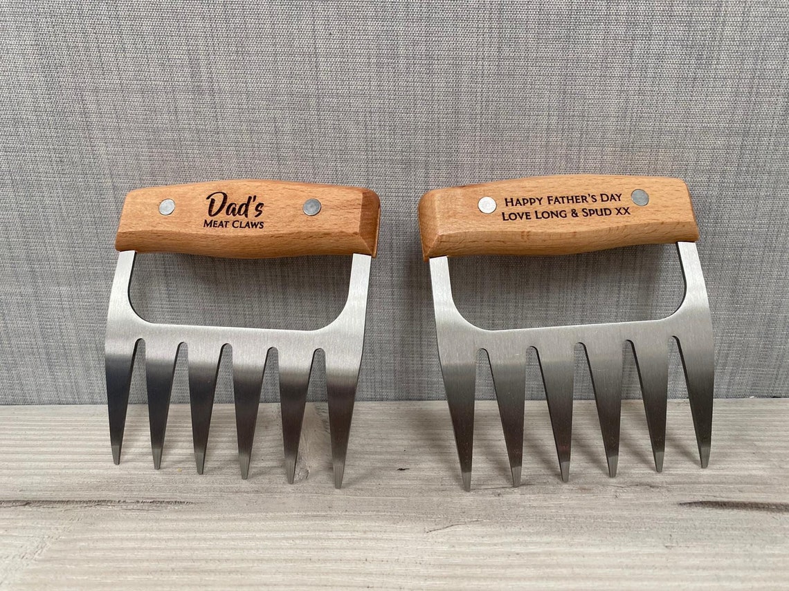 Personalised Meat Shredder Claws Set of 2Wooden and Stainless Etsy