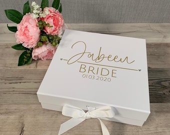 Personalised Wedding Gift Boxes - Bridesmaid Gift - Wedding Box - Keepsake Box - Bride - Bridesmaid - Mother of the Bride - Wedding Gift