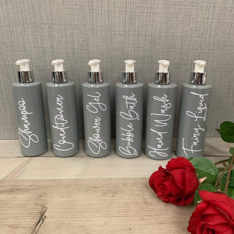 Personalised Toiletry Bottles Shampoo Conditioner Shower Gel Etsy