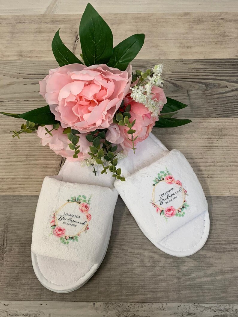 personalised wedding slippers