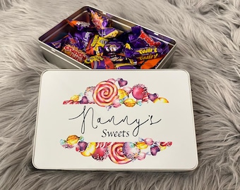 Personalised Sweets Tin - Sweeties - Treat Tin, Biscuit Tin