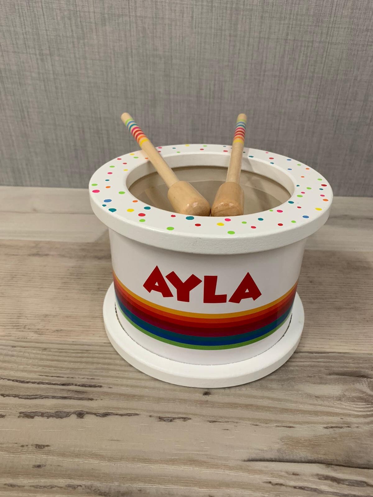 Personalised Drum Toy - Musical Toy - Children’s Instruments - Birthd…