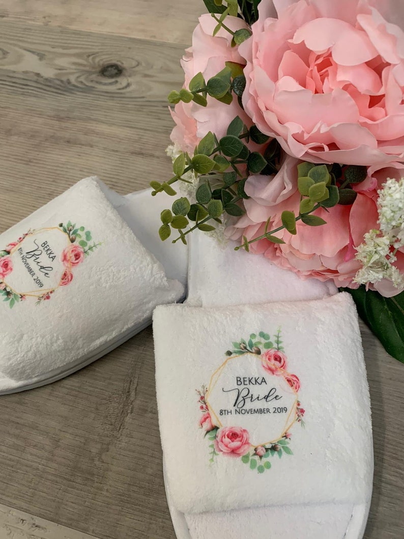 personalised wedding slippers