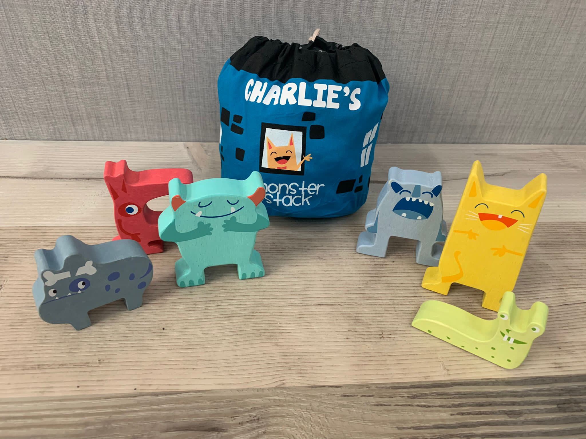 Personalised Wooden Stacking Monsters 