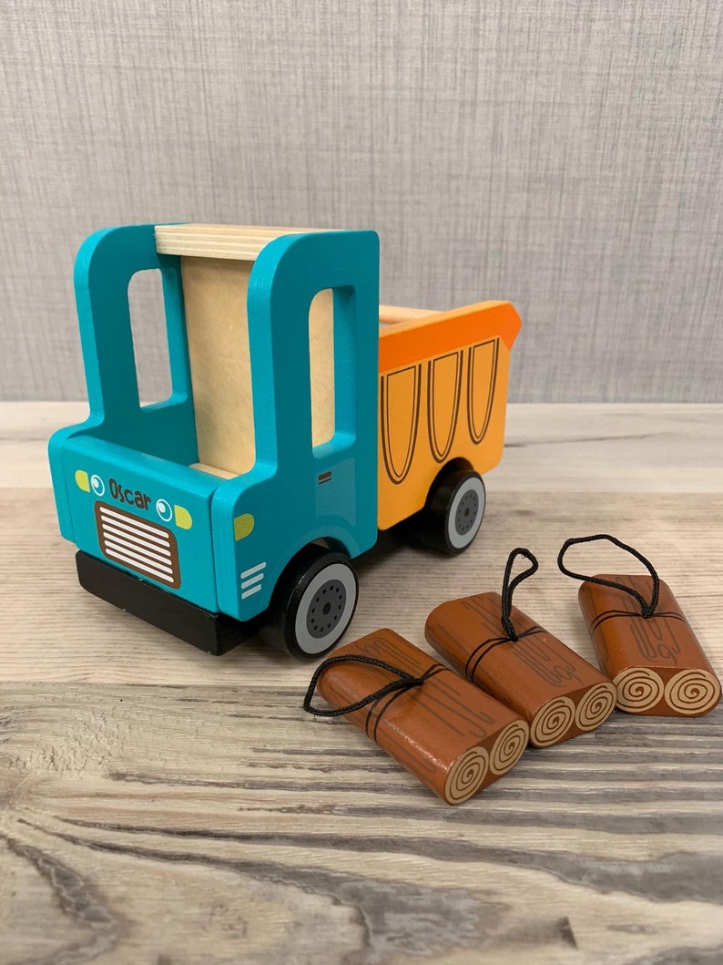 Personalised Wooden Construction Truck Toy Personalised Toys Etsy UK