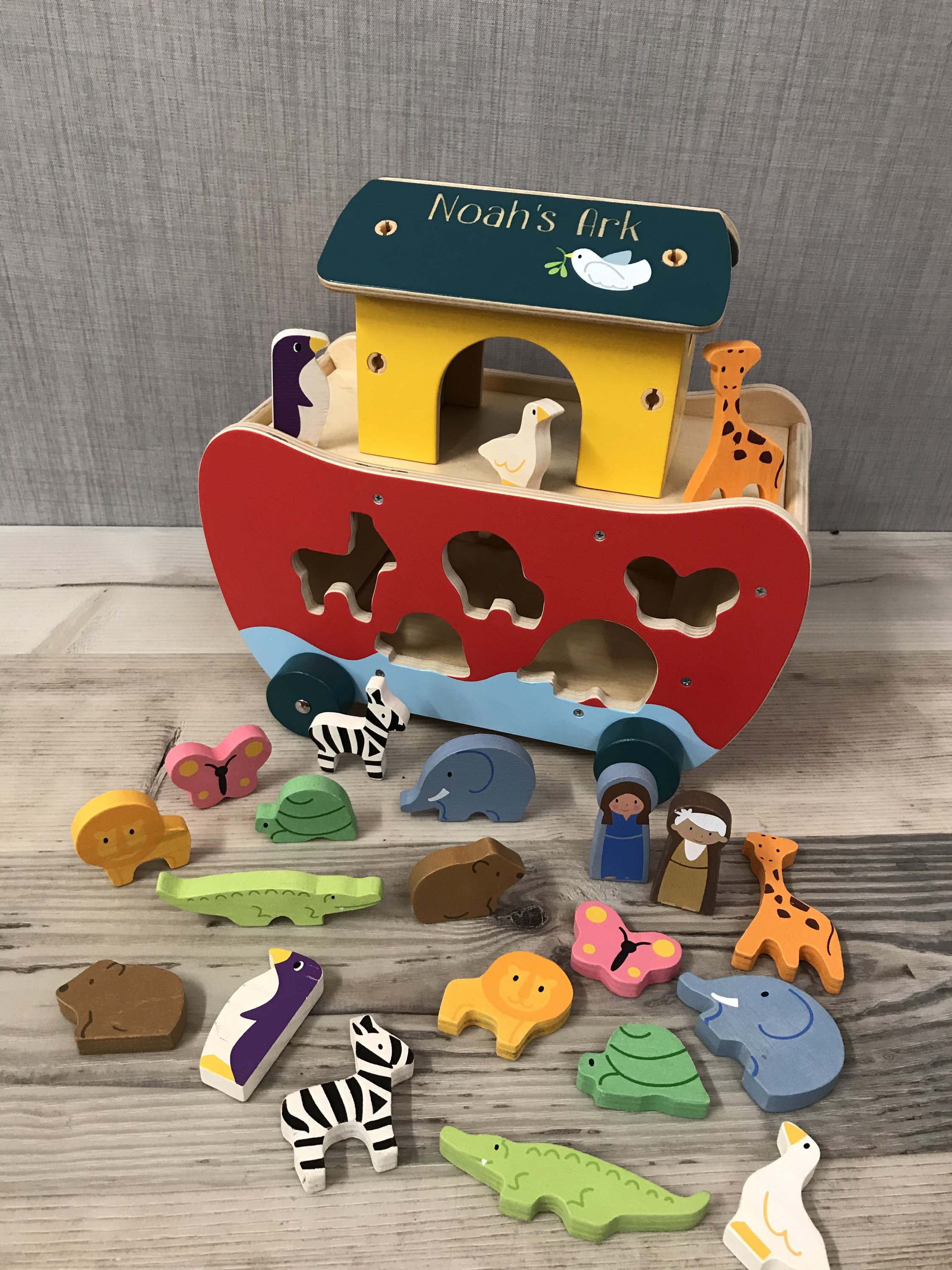 Personalised Noahs Ark Shape Sorter Wooden Toys Birthday Etsy UK