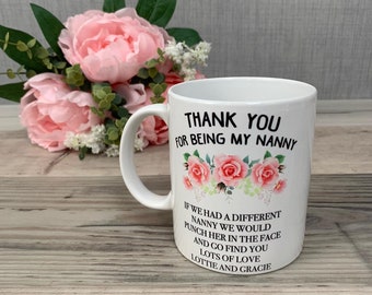 Personalised Nanny Mug - Ceramic Mug - Gift For Her - Personalised Mug - Coffee Cup