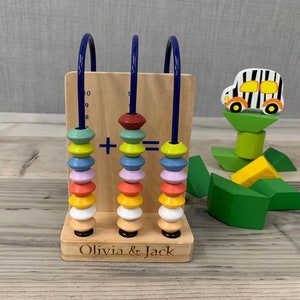 Personalised Wooden Abacus Toy - Learning Toys - Maths Toys - Toddler Gifts - CE Tested