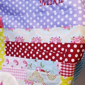 Babydecke Mädchen türkis Kuscheldecke Häschen Baumwolle Geschenke zur Geburt Taufe kariert türkis Bild 8