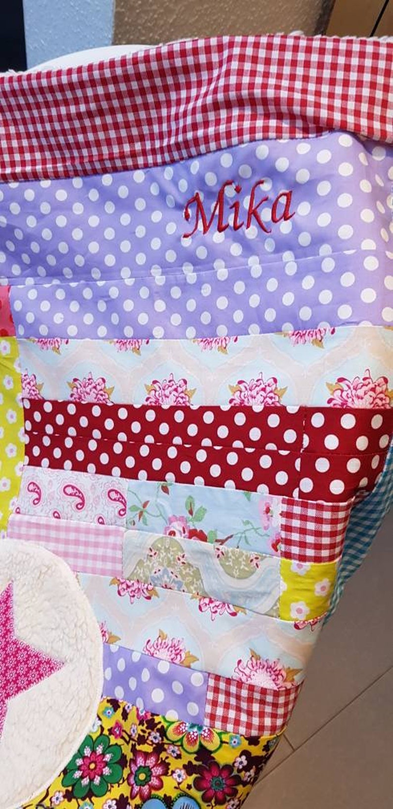 Babydecke Mädchen türkis Kuscheldecke Häschen Baumwolle Geschenke zur Geburt Taufe kariert türkis Bild 8