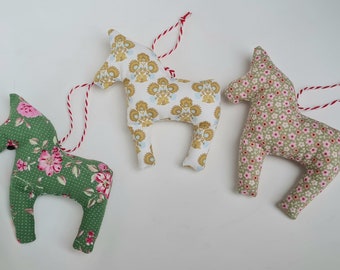 Dala horse/ Scandinavian decoration/ 3-piece. Set Scandi horse/ fabric pendant/ horse/ Scandinavian/ pendant Christmas decoration