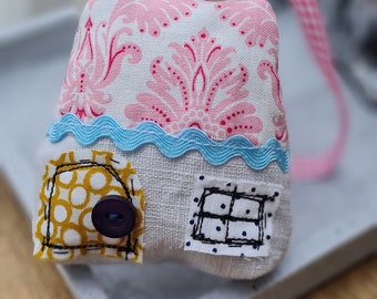 House pendant/ fabric pendant/ house made of fabric/ Scandinavian/ birthday gift/ children's room decoration