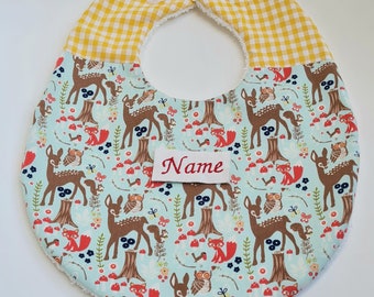 Baby bibs animals/ bibs with name/ bibs for boys/ customizable