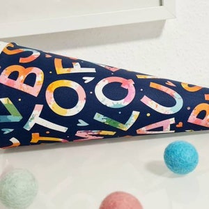 Schoolkegel van stof Kleuterschool broertje/zusje schoolkegel Kleuterschoolkegel letters
