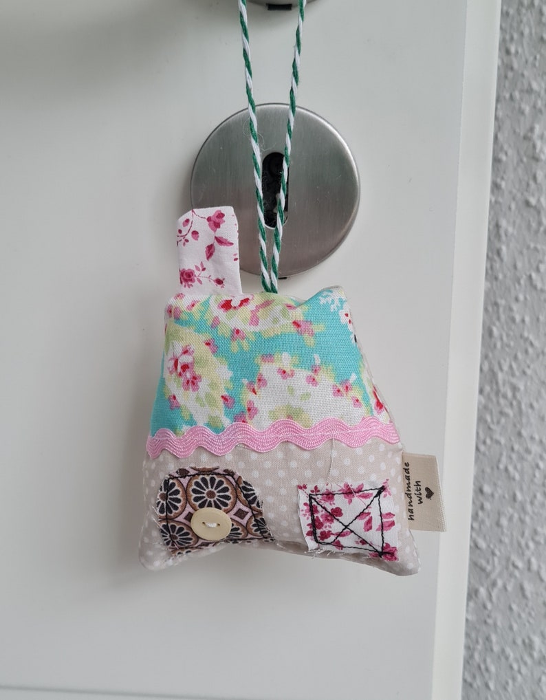 House pendant/ fabric pendant/ house made of fabric/ Scandinavian/ birthday gift/ children's room decoration image 3