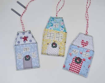 Gift tags 3 pcs. Set of cottage Scandinavian Christmas decorations tree decorations