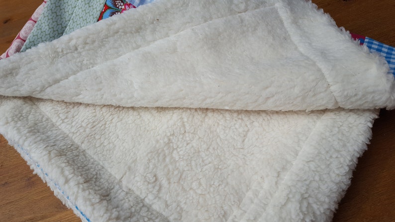 Patchworkdecke Baby Blanket unique Eco-teddy fabric baby blanket patchworkgifts for birth