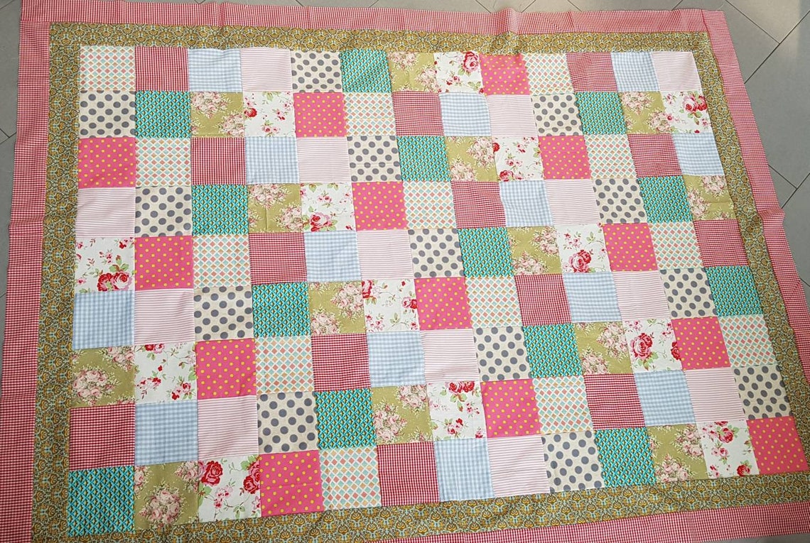 Patchwork blanket children's blanket baby blanket Etsy