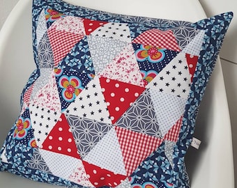 Weihnachtsgeschenk Zierkissen UNIKAT Patchwork Kissen 40cm x 40cm  Geburtstagsgeschenk