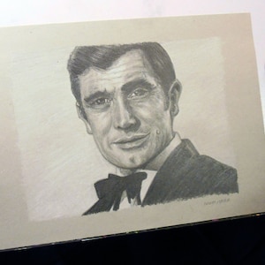 James Bond George Lazenby - Original Zeichnung
