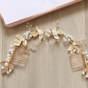 Wedding hair piece,Bridal Headpiece, Pearl Hair pin, bridal hair comb,wedding hair comb,bridal hair pin, bridal hair pins, Bridal Hair Vine