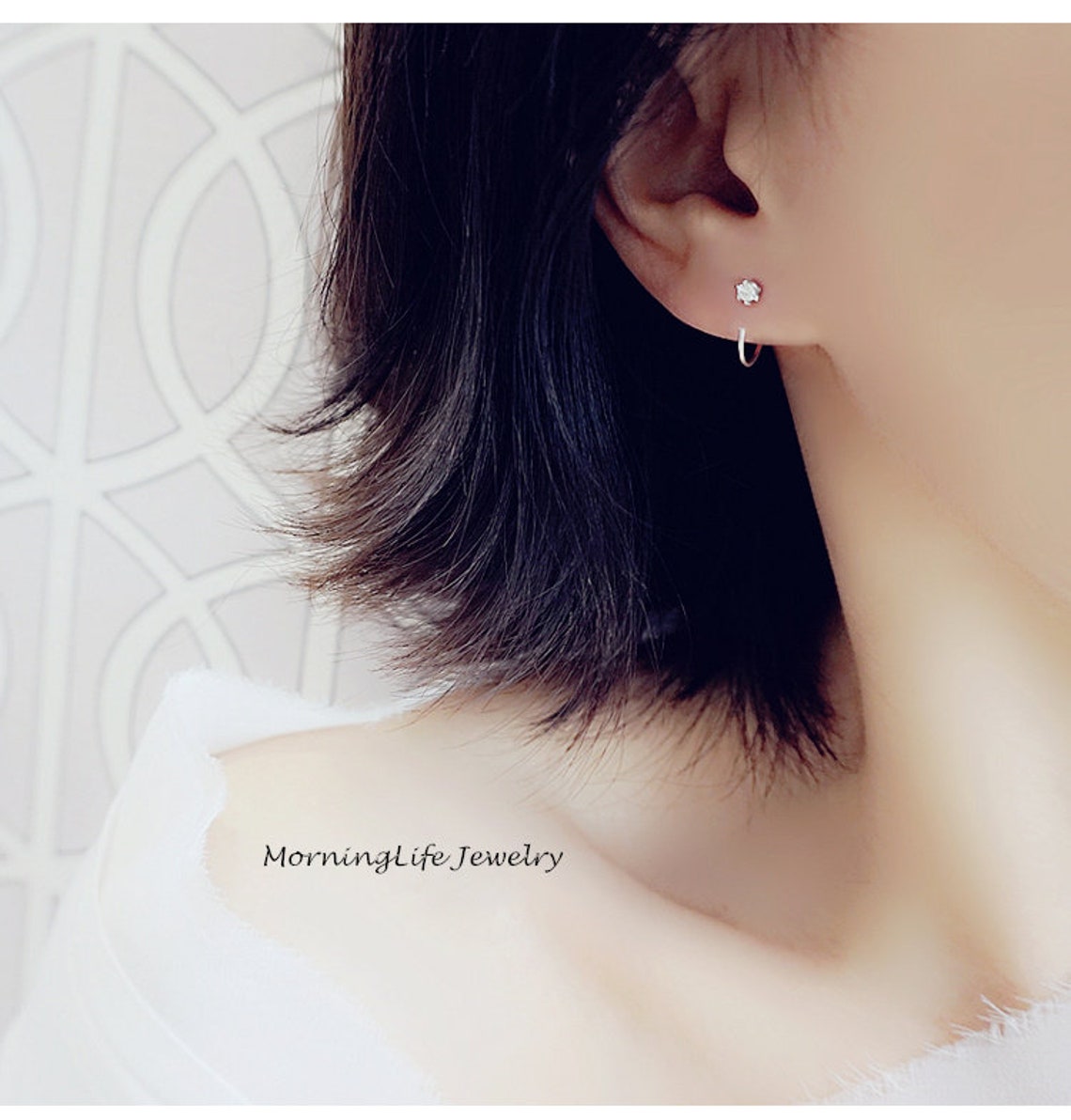 Silver Half Hoop Earrings Hoop Earrings Sterling Silver Earrings ...
