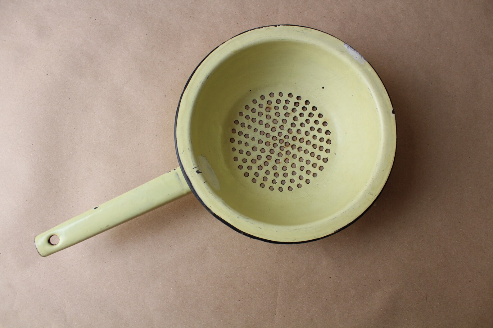 Vintage Yellow Enamel Colander.enamel Sieve.enamel Etsy Australia