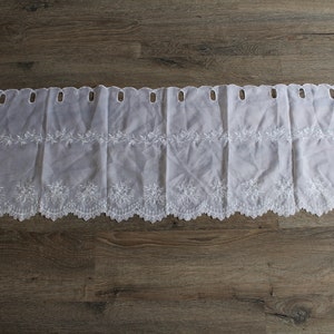 French curtains. Cafe curtain. Door curtain. Window curtain. Valance. French vintage. French country decor. Farmhouse decor. French linens.