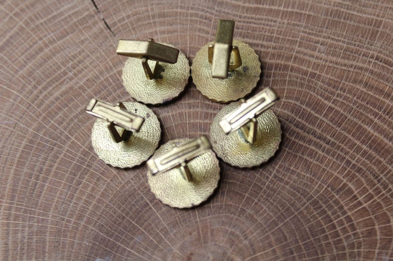 Gold cufflinks Men/'s Christmas Gift Men/'s cufflinks Wedding cufflinks Bestman cufflinks Set 5 Vintage gold metal cufflinks Art Nouveau