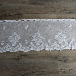 French curtains. Cafe curtain. Door curtain. Window curtain. Valance. French vintage. French country decor. Farmhouse decor. French linens.